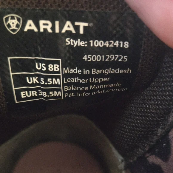 NWT Ariat Brown Leather Boots with Tan Leopard Accents - Picture 3 of 5